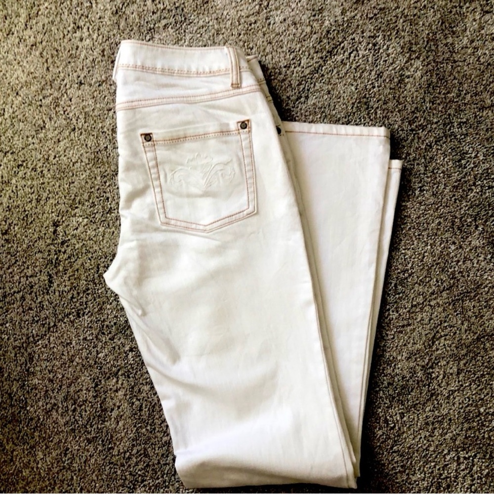 CAbi Cream Flare Leg Jeans Classic Style